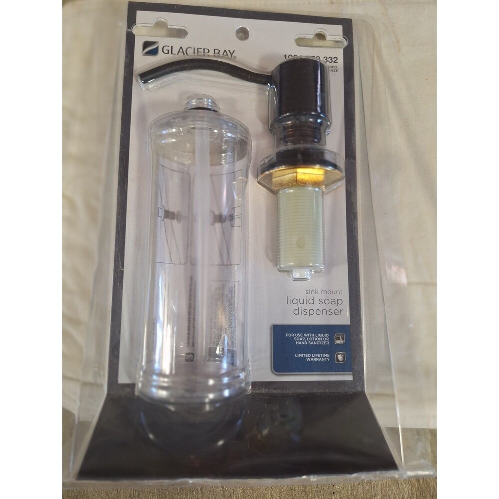Glacier Bay Bronze Color Sink Mount 12 Oz Liquid Soap Dispenser - Curved Nozzle